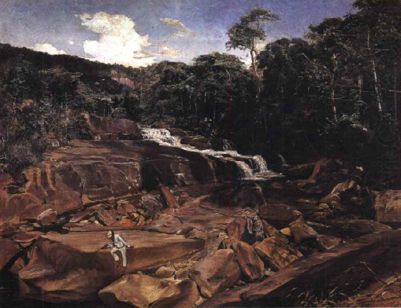 Waterfall in Teresopolis, Johann Georg Grimm